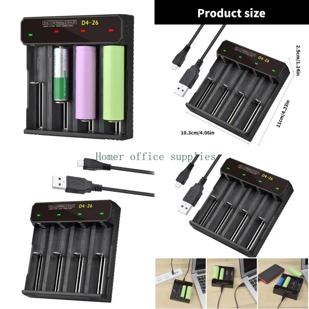 

K43B Travel Friendly 4bay USB Battery для 18650 26650 21700 18350 26700 26500