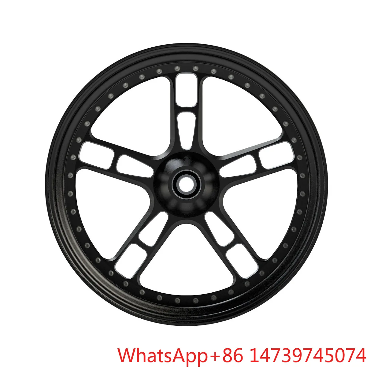 Black Color Aluminum Alloy Wheel Accessories Front & Rear Compatible For Harley 08-later FLSTF FLSTFB FLSTFBS New MotorcyclesZha