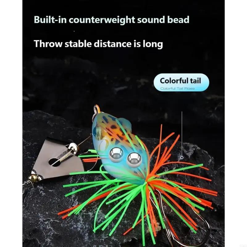 5Pcs Rotierenden Angeln Lockt Spinner Köder Harte Metall Haken Spinner Köder Frösche Swimbait Jig Locken Spinnerbait Dauerhafte – Detail 9