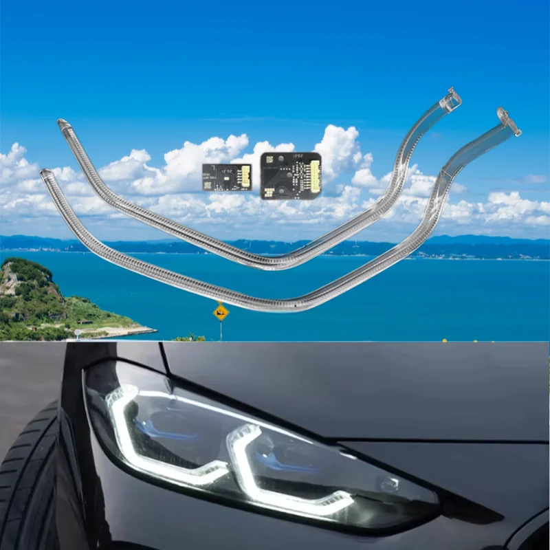 Car Headlight DRL Chip For BMW 4 Series M4 Angel Eye Guide Strip White Light Chip Ballast Module G22 LED 2021-2023 with Laser