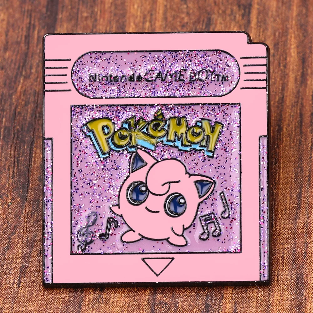 Kawaii Glitzer-Emaille-Pin in Retro-Spielform, Niedliche Cartoon-Elfen-Brosche für Rucksack, Jeanskleidung, Sammlerstück