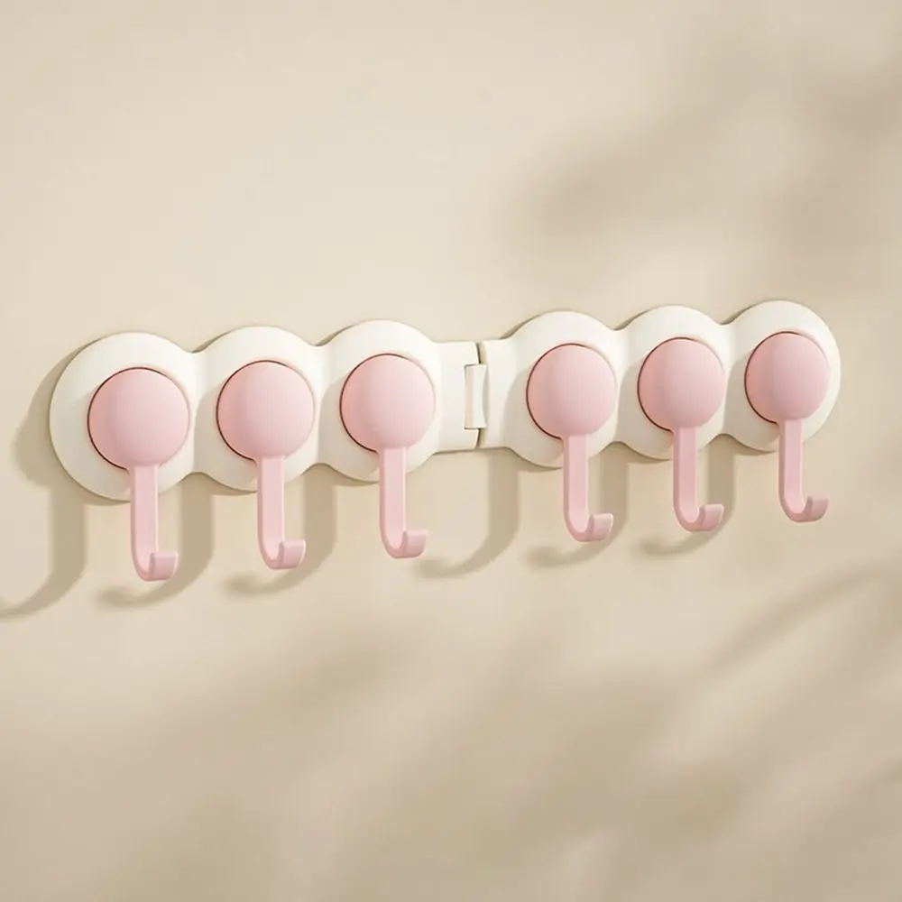 New Self Adhesive Corner Wall Hook Rotating Punch Free Row Hooks ABS Wall Hook Hanger Corner Storage