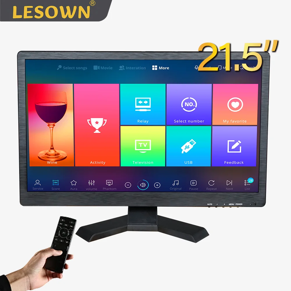 

LESOWN Widescreen Monitor 21.5 inch Capacitive Resistive Touch IPS 1920x1080 Screen Display with HDMI VGA AV BNC USB Interface