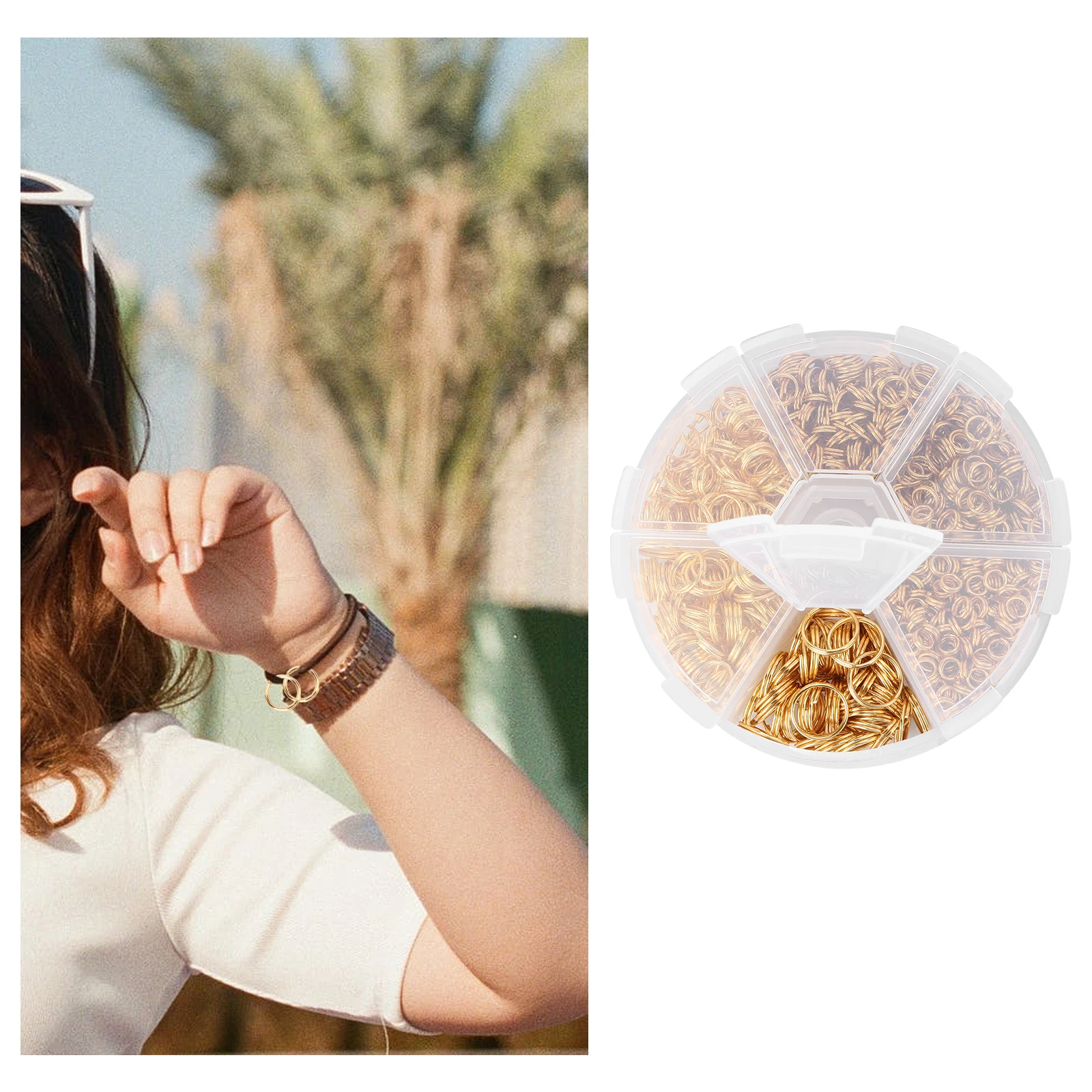 

DIY Jewelry Parts Creative Pendant Decoration H made Craft Rings Plastic Metal Making Materials Keychain Charms Unique Shape