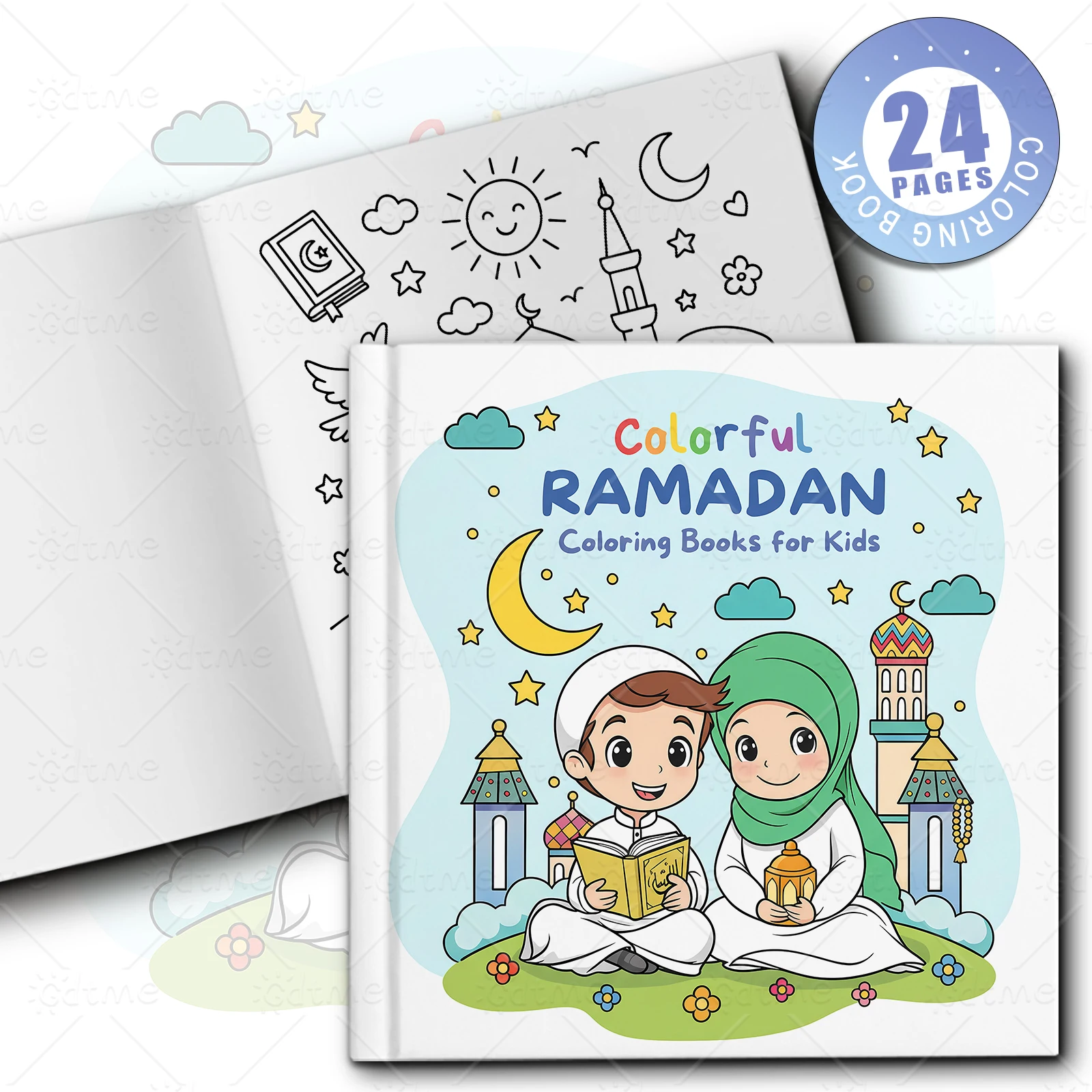 1pc RAMADAN Party Coloring Book Graffiti Painting Book for Muslim Party Supplies for Relaxation