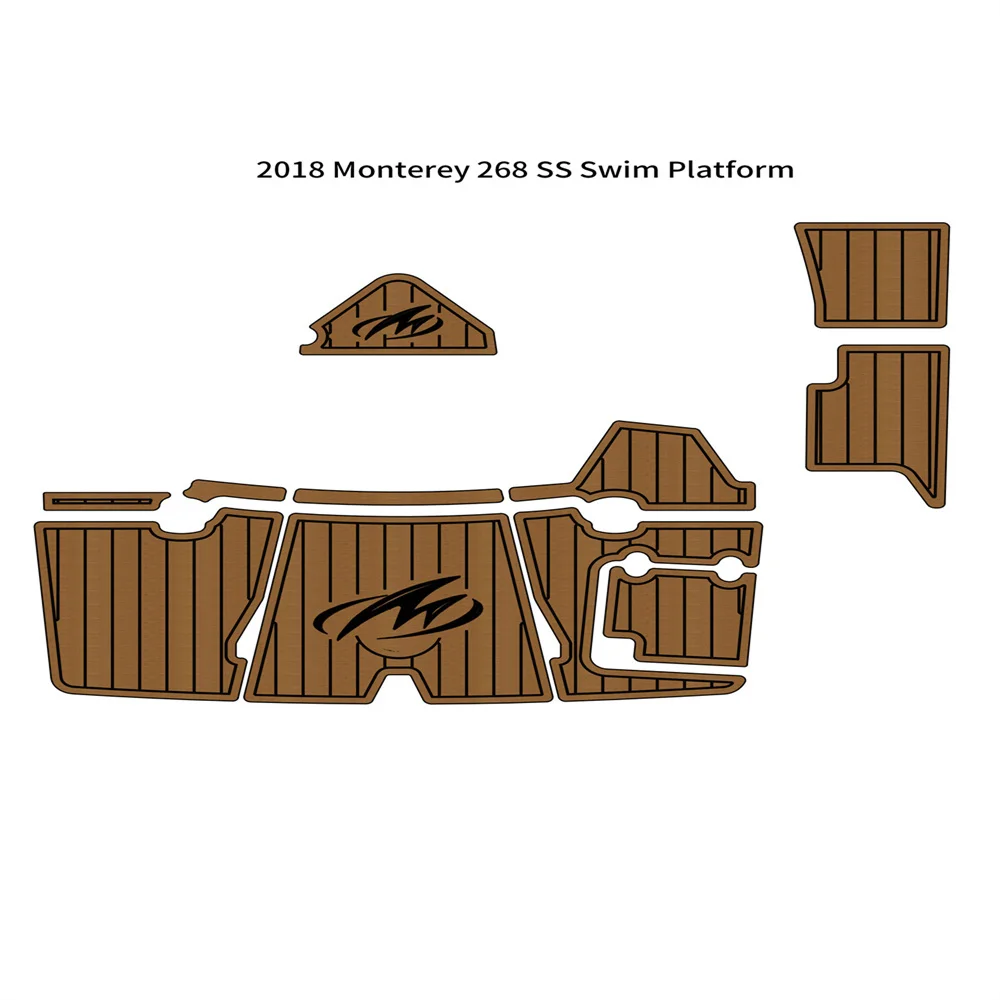 2018 Monterey 268 SS Swim Platform Step Pad Boat EVA Foam Faux Teak Deck Floor SeaDek MarineMat Gatorstep Style Self Adhesive