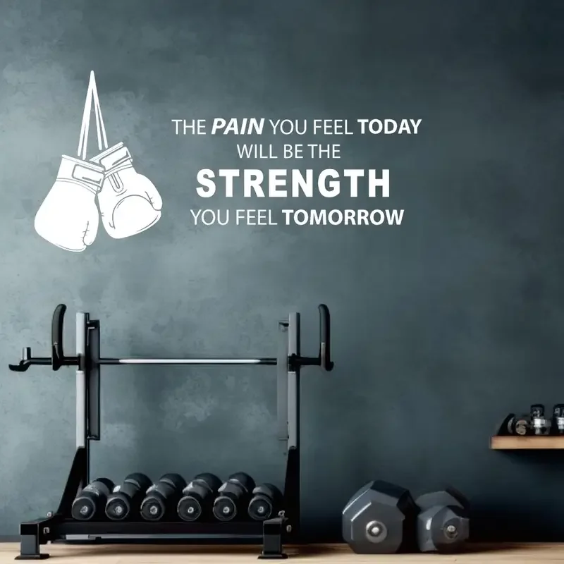 Boxing Gloves Motivational Wall Decal - 