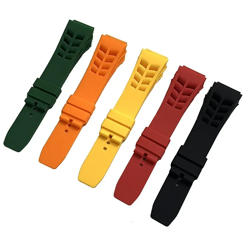 

Original Quality Soft Colorful Waterproof Natural Rubber Watchband For Richard Mille Watch Strap Bracelet Raw Ear Type 25mm*20m