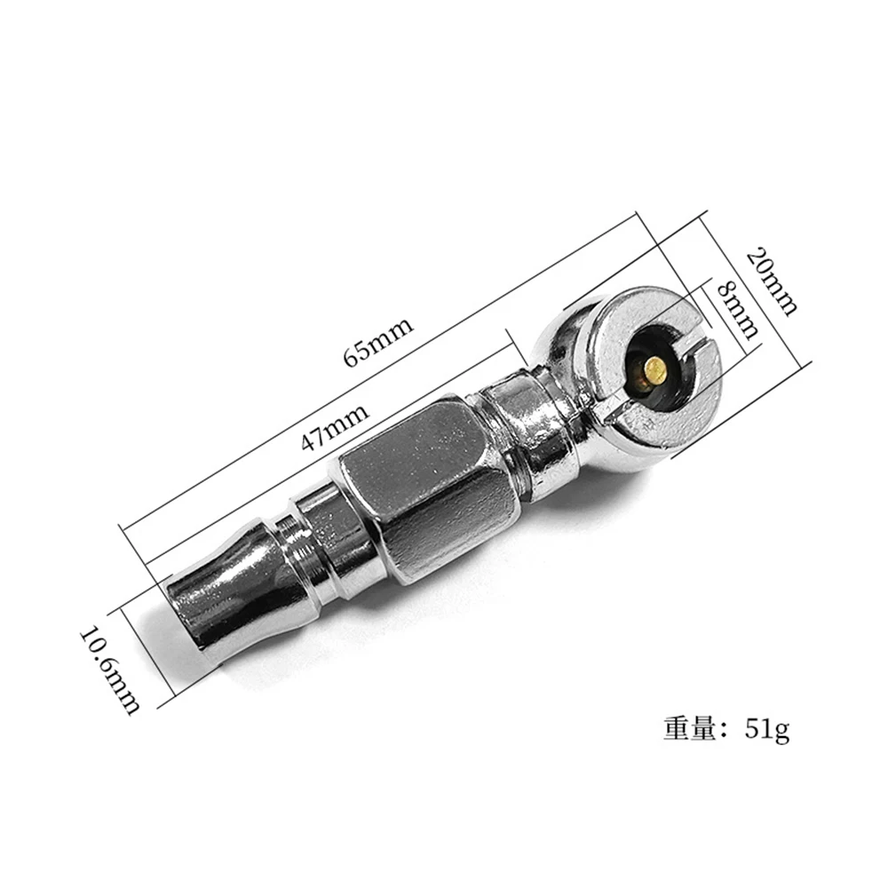 Air compressor nozzle, tire inflator nozzle, air pump, quick release air head for compressor