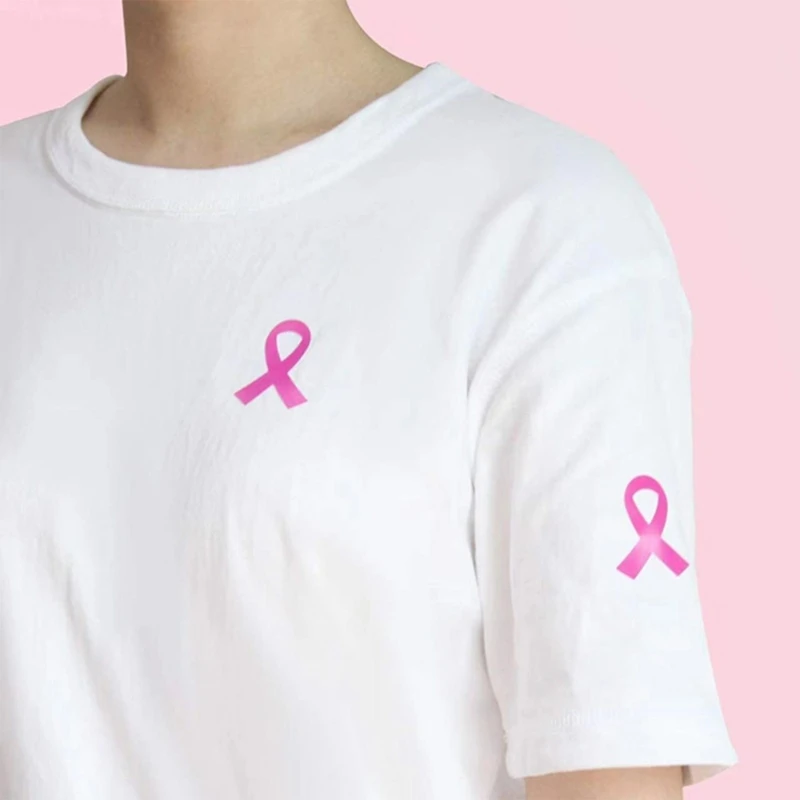 W89C Pink Ribbon nhận thức nhãn dán trang trí nhãn hiệu vú