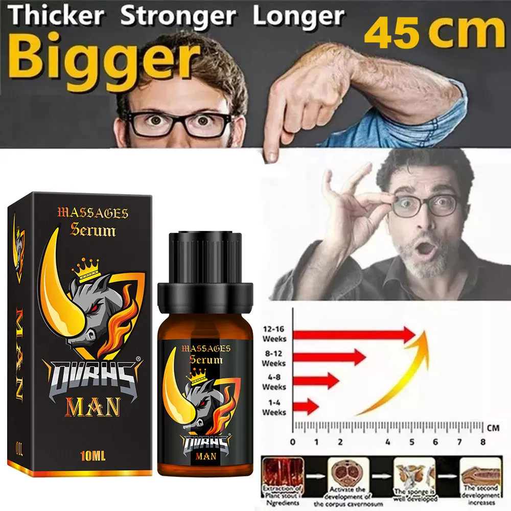 Permanent Penis Thickening Enlargement Oil Big Dick Enhanced Erection Ejaculation Delay For Men Big Cock Growth Massage Serum