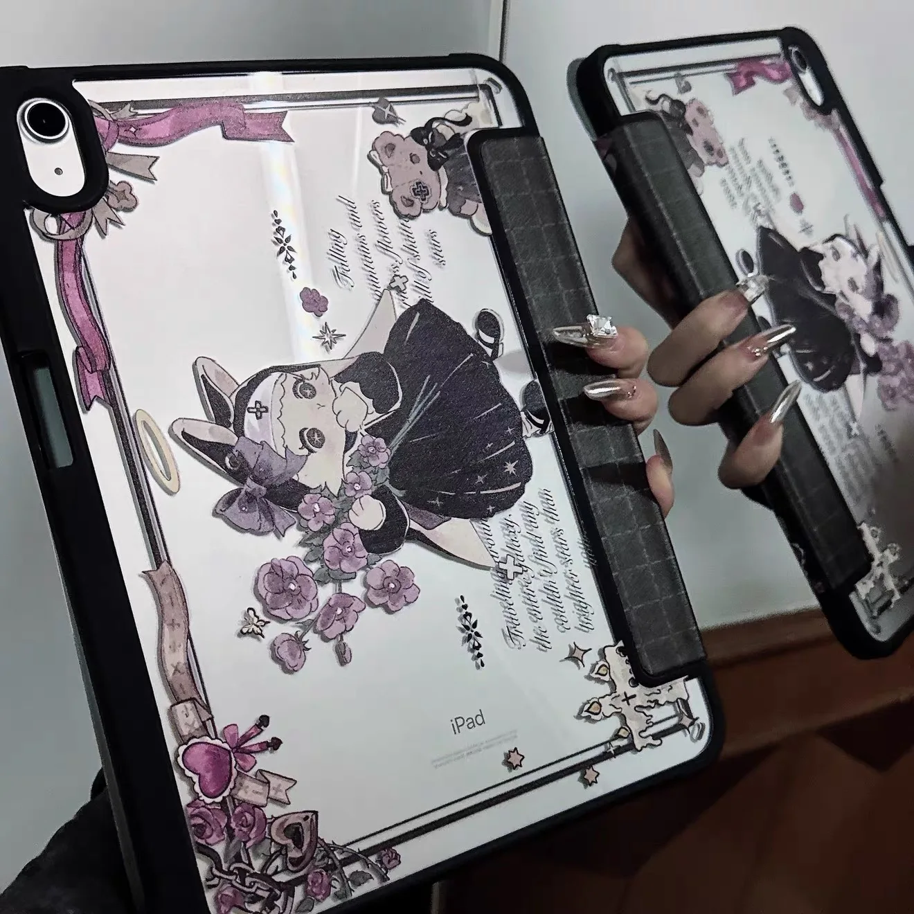 【Y-shaped + horizontal and vertical support】Suitable for iPad protective cases, made of acrylic anti-bend material.
