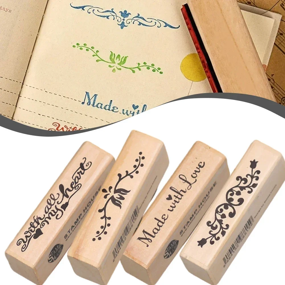 Floral Seal Scrapbook Handwrite Wedding Craft Beautiful Design The Best Price Wooden Rubber Flower Lace Stamp For Decoration