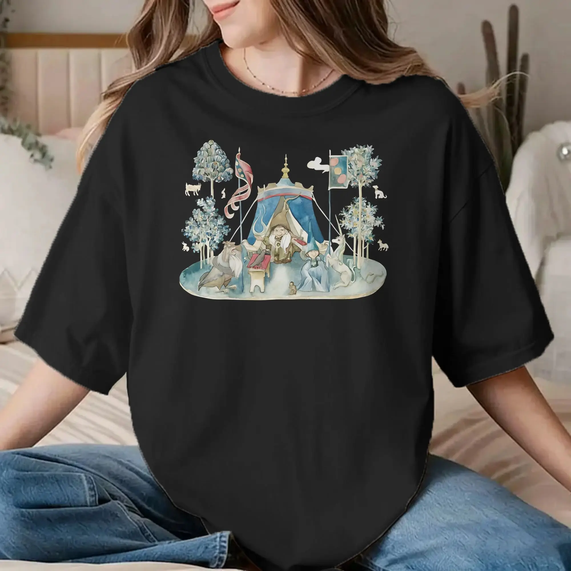 The Last Unicorn T-Shirt Men Women Fairy Tales Leisure 100% Cotton Tee Shirt O Neck Short Sleeve T Shirt Plus Size Clothes