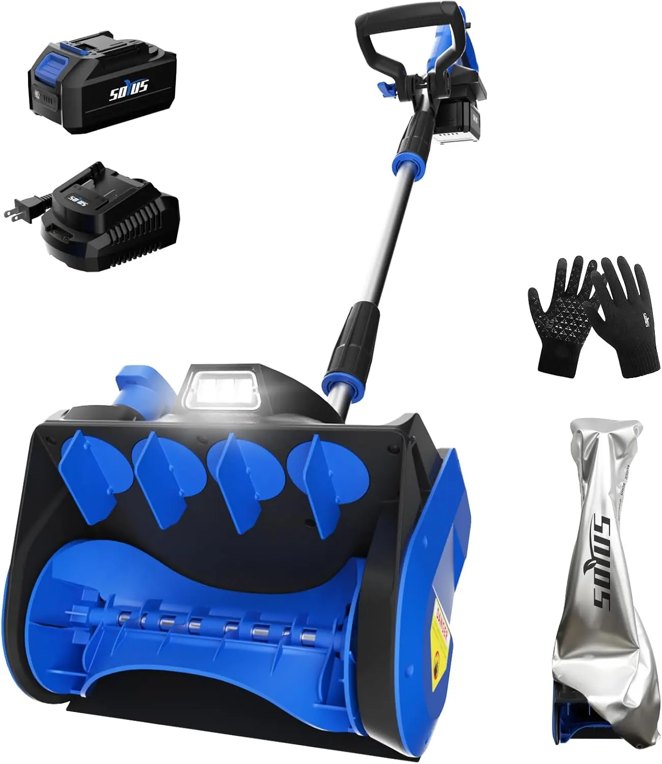 

20V Cordless Electric Snow Shovel with Directional Plate and LED Light, 12-Inch Wide for Driveways and Sidewalks