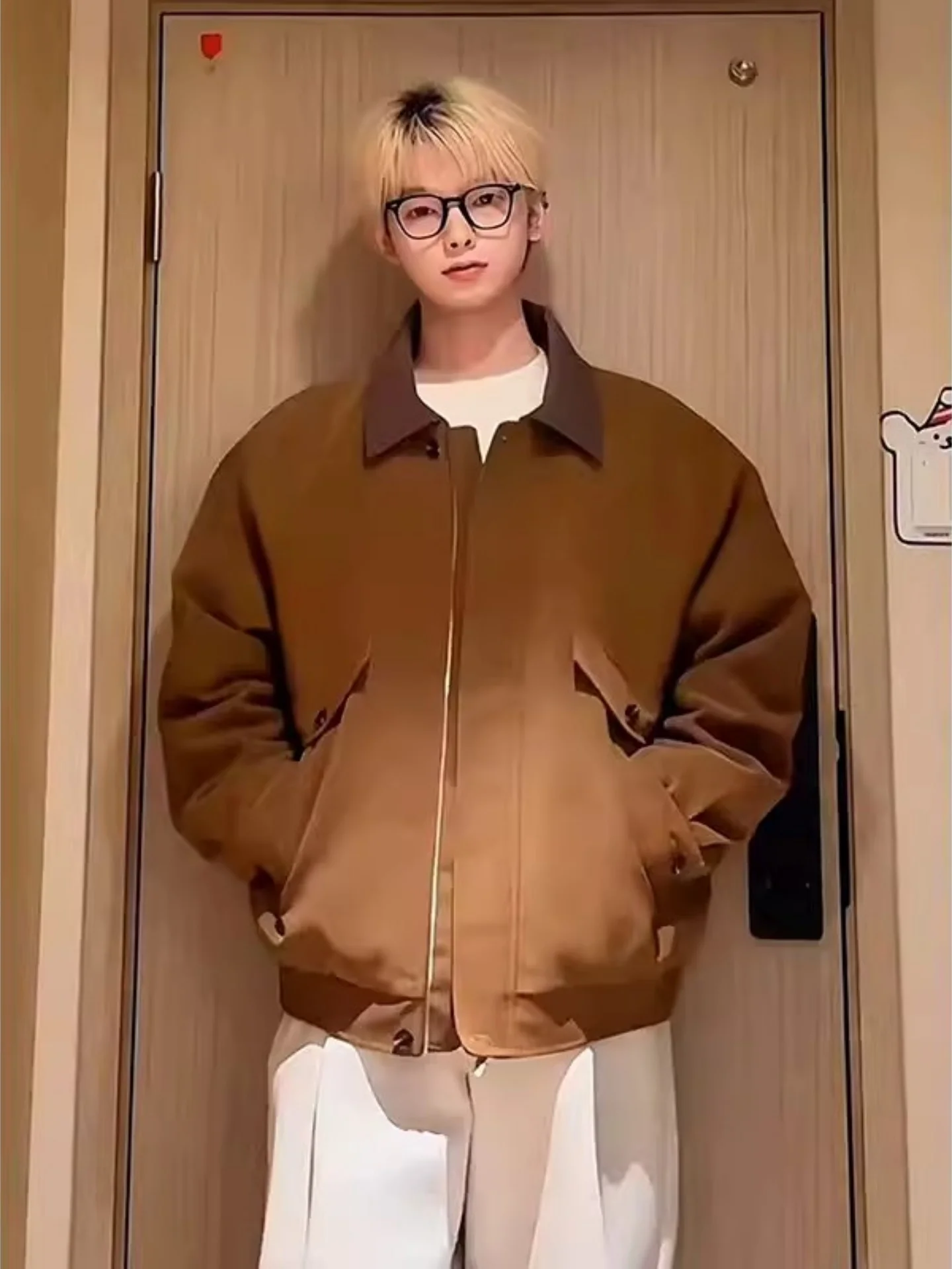 

American Retro Detroit Men's Jaet Autumn Winter Thiened Cotton Workwear Outerwear Cleanfit Cotton Clothes Warmth Youth Ca...