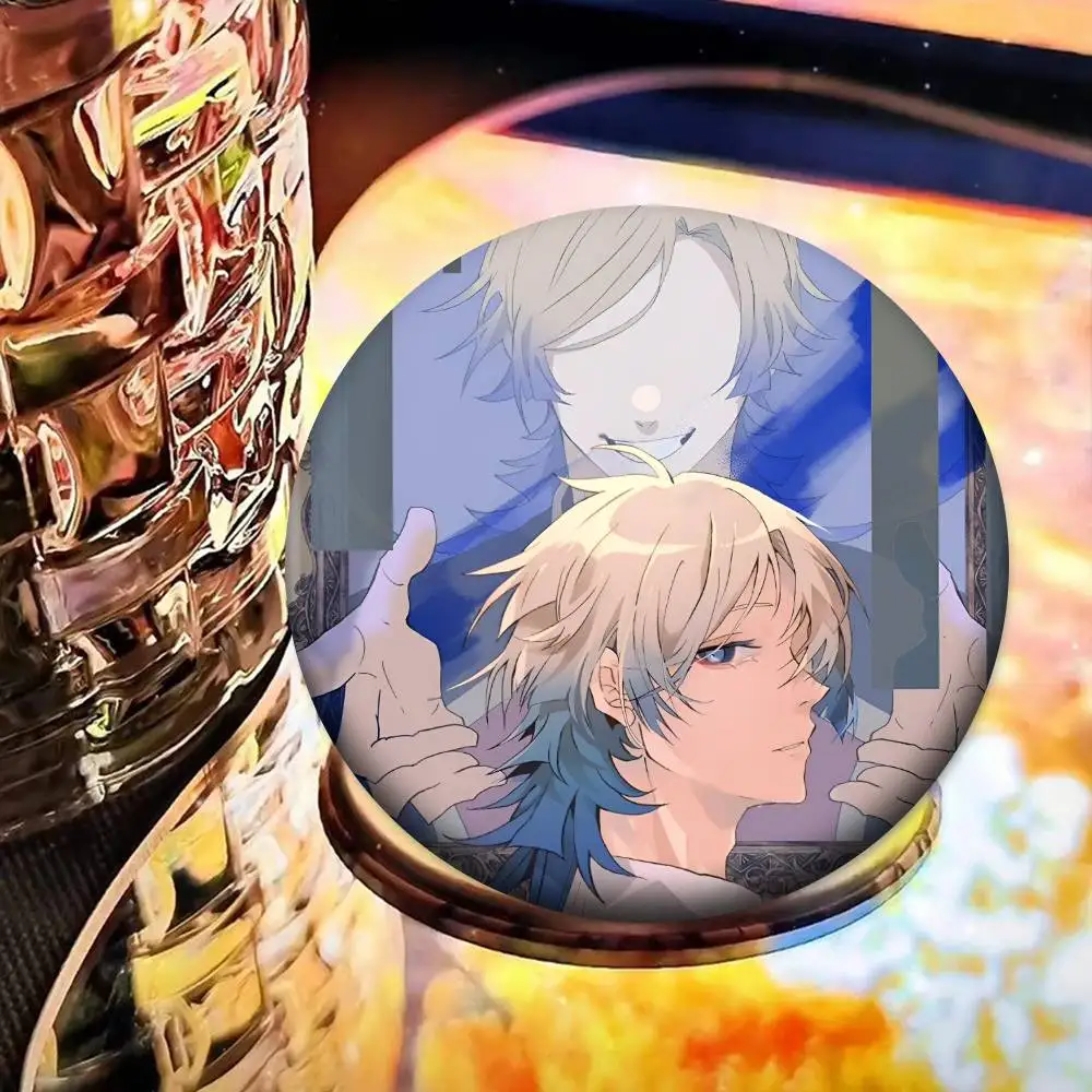 Classic Anime B-Blue Lock Michael Kaiser Manga Badges Round Laser Badge Cartoon Brooch Clothes Backpack Accessories Lapel view 4