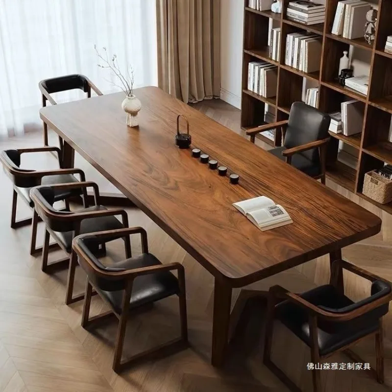 South American walnut desk home living room workbench learning to read long table walnut desktop board tea table