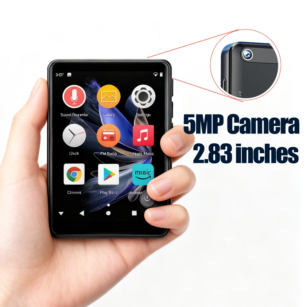 مشغل MP4 Famue 2.8 بوصة كاميرا 5 ميجابكسل أندرويد 10 واي فاي بلوتوث ذكي MP3/MP4 مشغل وسائط الجيب متجر جوجل بلاي تنزيل