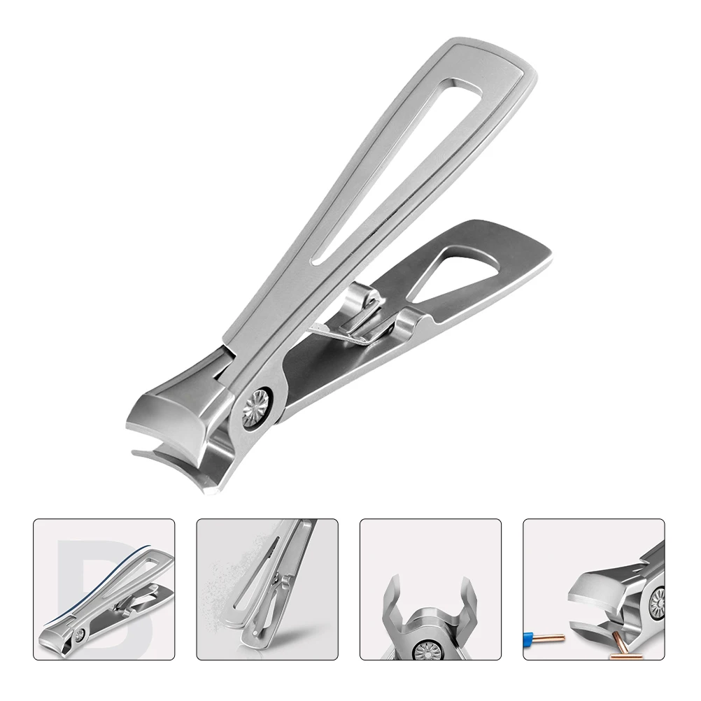 

Stainless Steel Clippers Large Mouth for Thick Nails Travel Size Ergonomic Stainless Steel Nail Design Durable