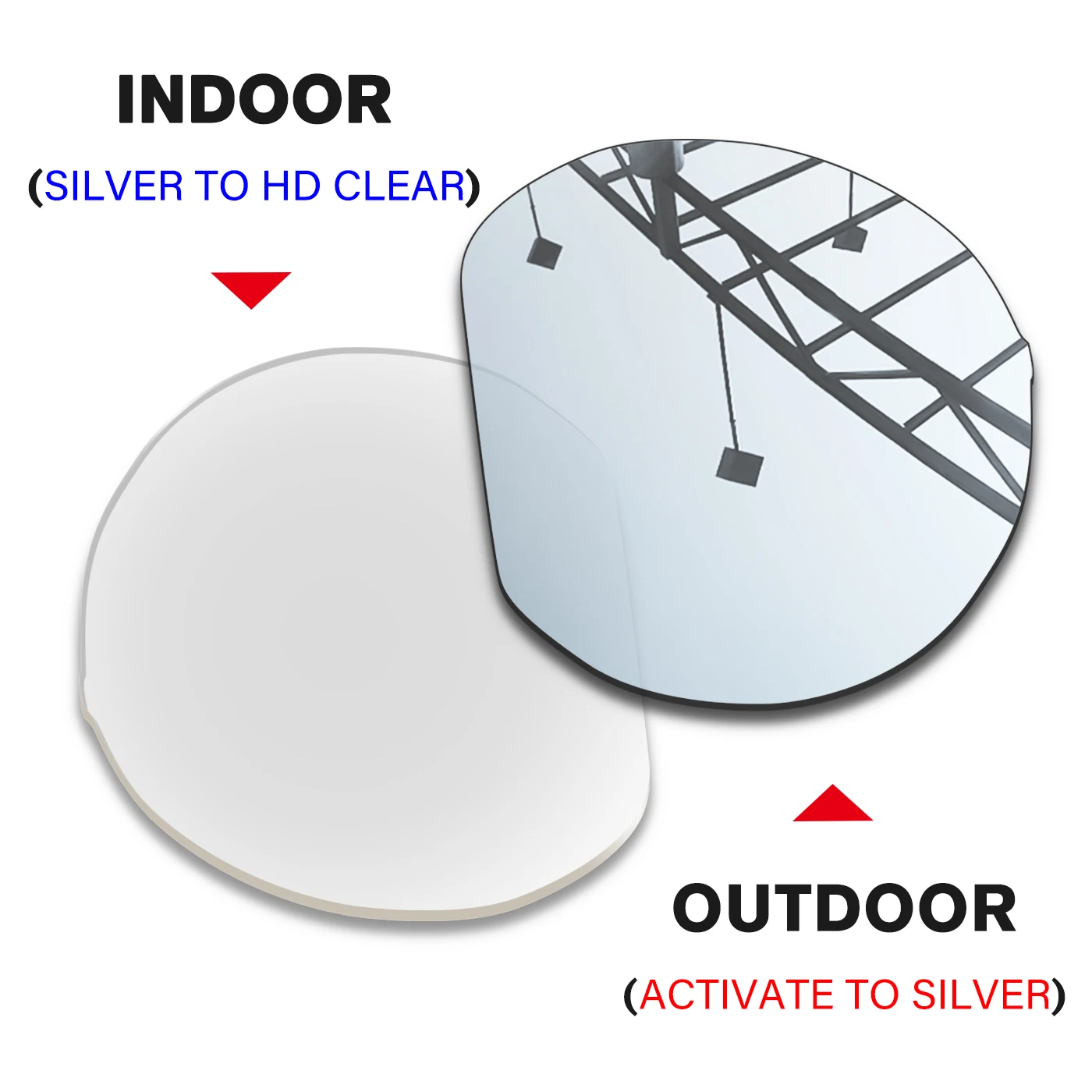 Transition Clear to Silver Suitable for Oakley HSTN Metal OO9279 52mm Replacement Lenses-Scratch & Impact Resistant