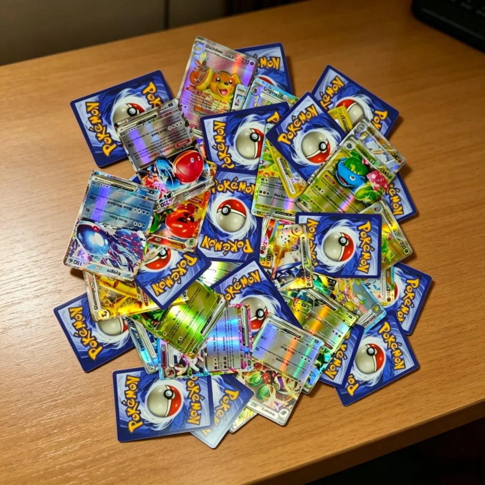 Pokemon TCG GX & VMAX Cards 100/200PCS English Version Rare Holographic Full Art Trading Cards for Fans Collection Birthday Gift view 5