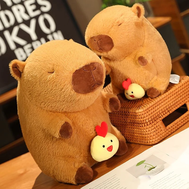 23/30/40cm Chick Capybara Plush Simulation Capibara Anime Fluffty Toy Cute Doll Stuffed Animals Soft Doll Plush Christmas Gift