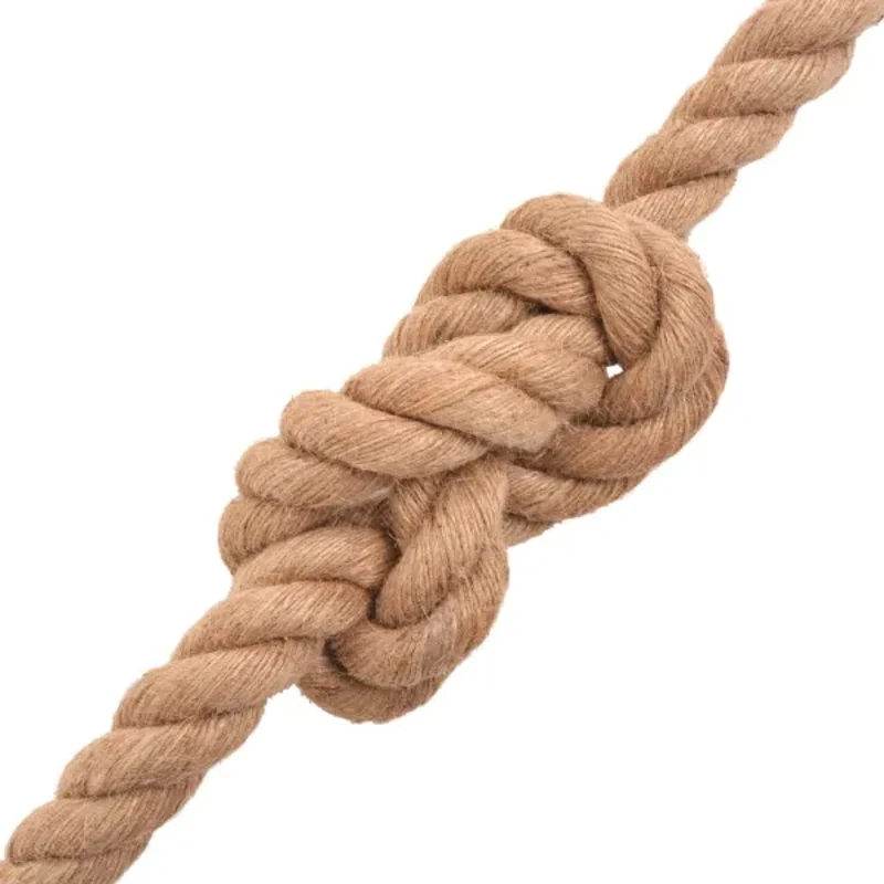 Lina 100% juta 1.6 "DIY Ręcznie pleciona lina jutowa Tug of War Wspinaczka Dekoracyjna lina bagażowa Tough Jute Cord Gardening Rope