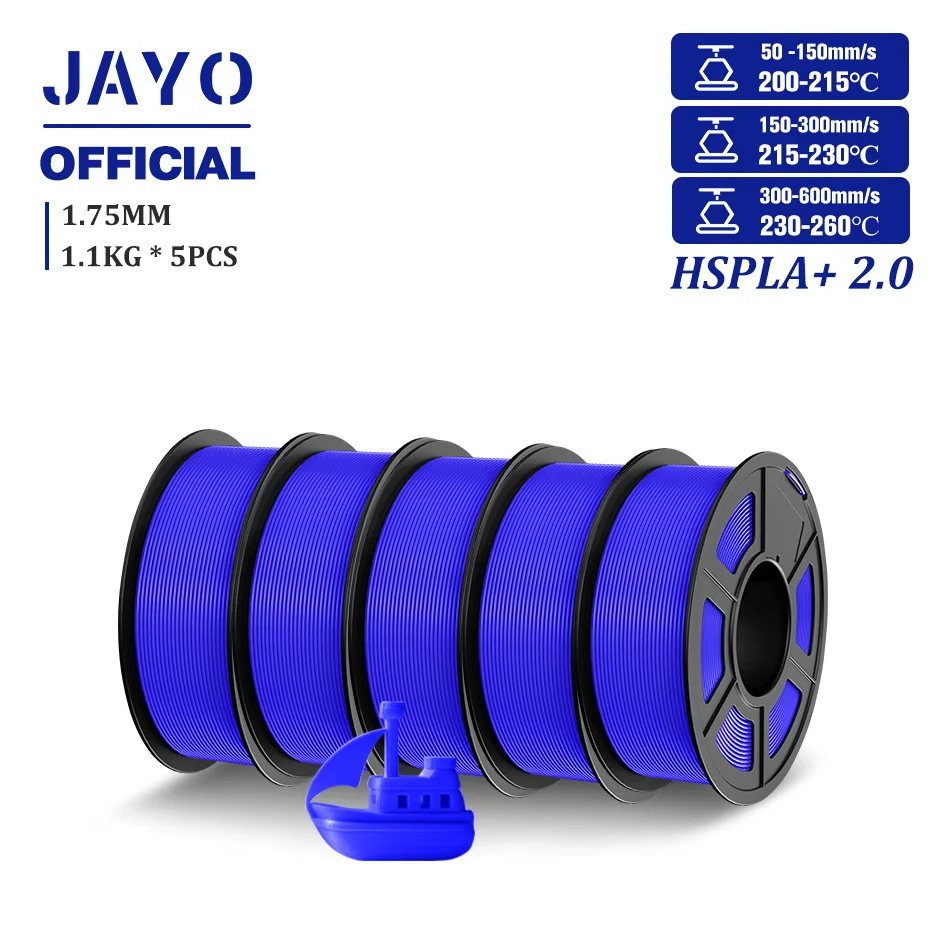 JAYO Upgrade 2.0 Hoge Snelheid PLA PLUS 600 MM/S 3D Printer Filament PLA + 3D Filament 1.75 MM 5 Rolls Hoge Taaiheid Filament