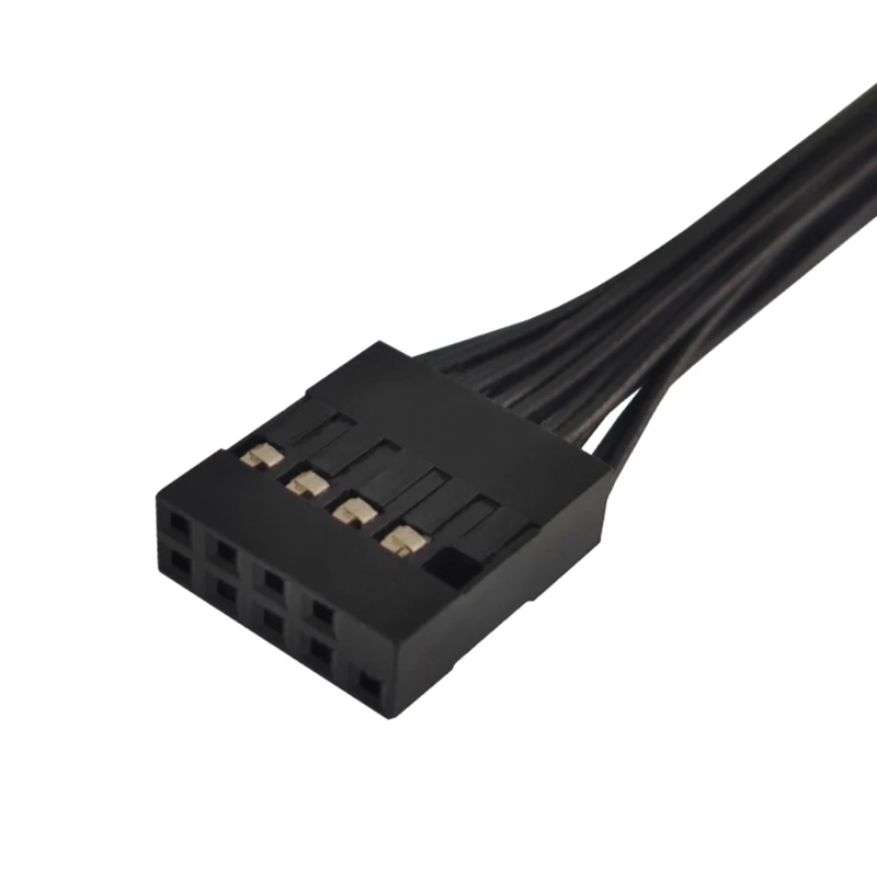 J78A USB 9 Pin to Double 9Pin Adapter Shielded USB 9Pins to 2x 9 Pin Converter for Motherboard USB Power Extension 17CM