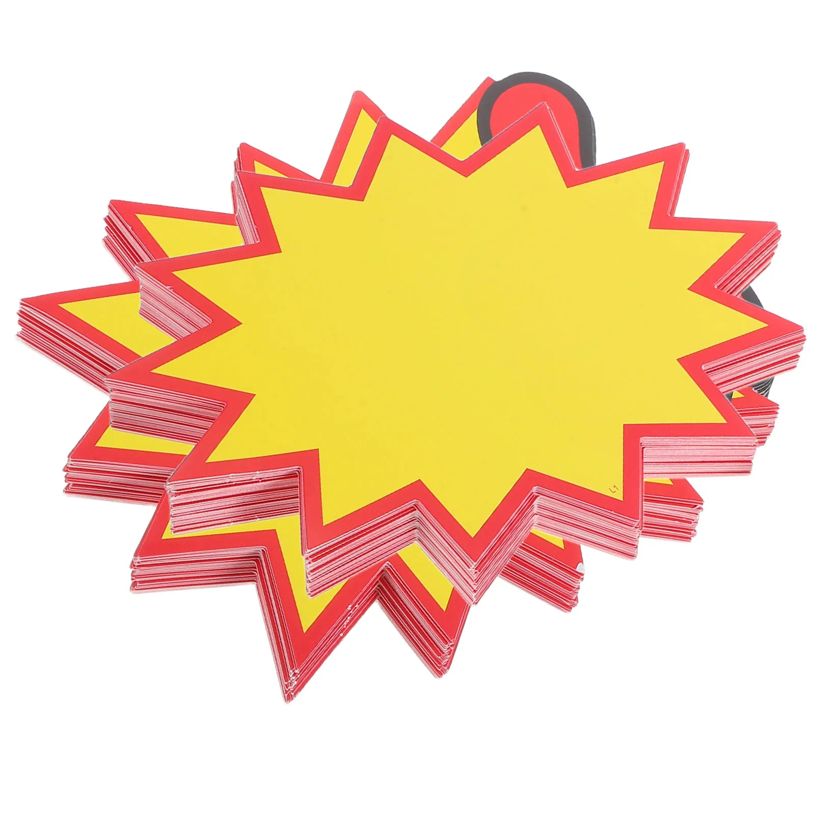 

100Pcs Retail Store Signs Blank Star Writable Price Tags Double Sided Design Sturdy Material Vibrant Colors Supermarket Supplies