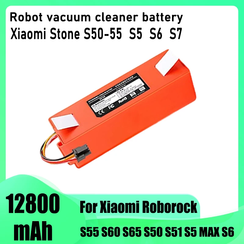 For Xiaomi Roborock S55 S60 S65 S50 S51 S5 1S 1ST MAX S6 Robot Vacuum Cleaner Battery Replacement, Multiple Capacity Options