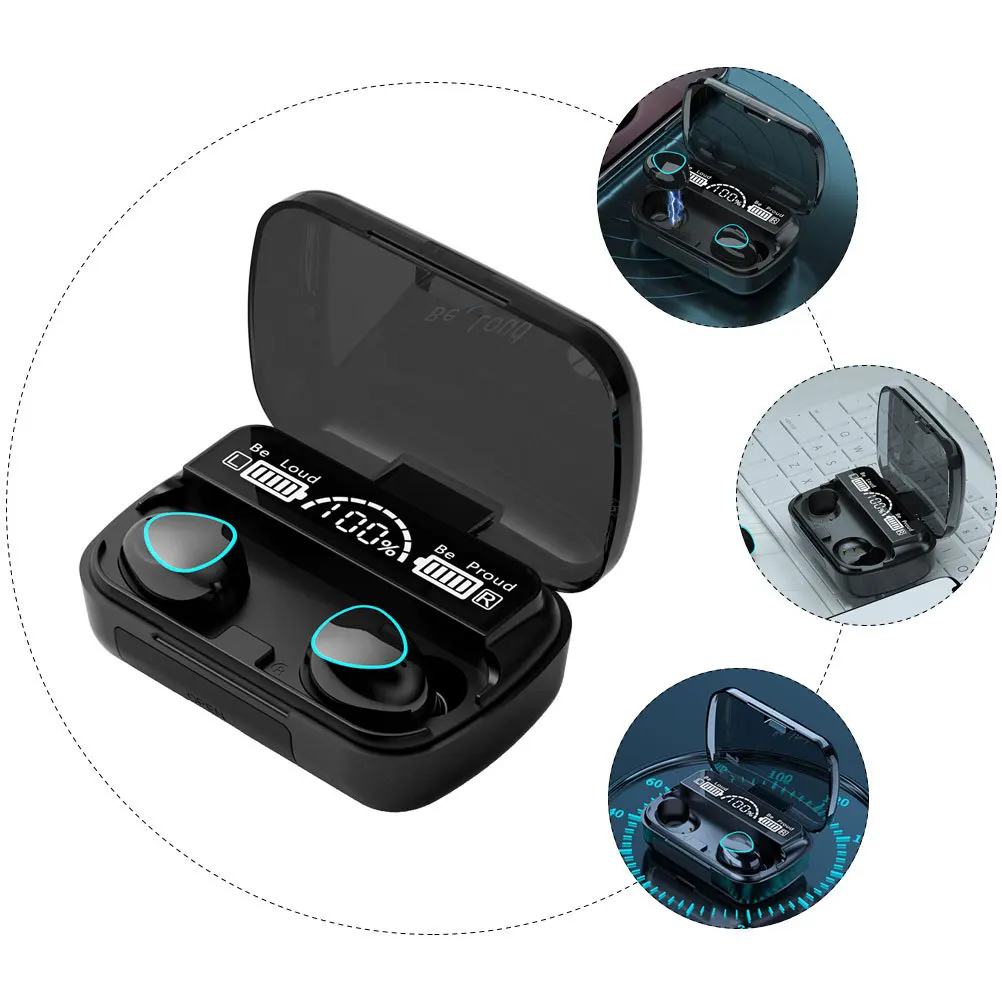 

1 set Tws Earbuds Wireless Noise Reduction Stereo Control Lightweight Comfortable Fit For Running Gaming