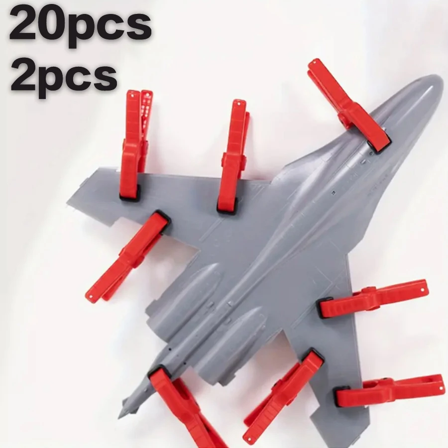 2/20Pcs Model Tool Clamps, with Anti-Slip Pads, Fixing Clamps, Suitable for Amateur Model Making, Fixing Models, Tools, Accessories
