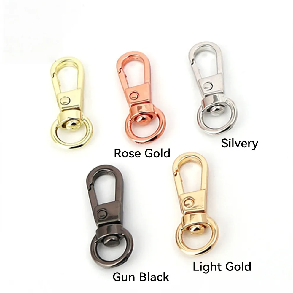 

Metal Rotating Dog Buckle Gold Lobster Clasps Hooks for DIY Jewelry Making Key Ring Chain Bag Accessories