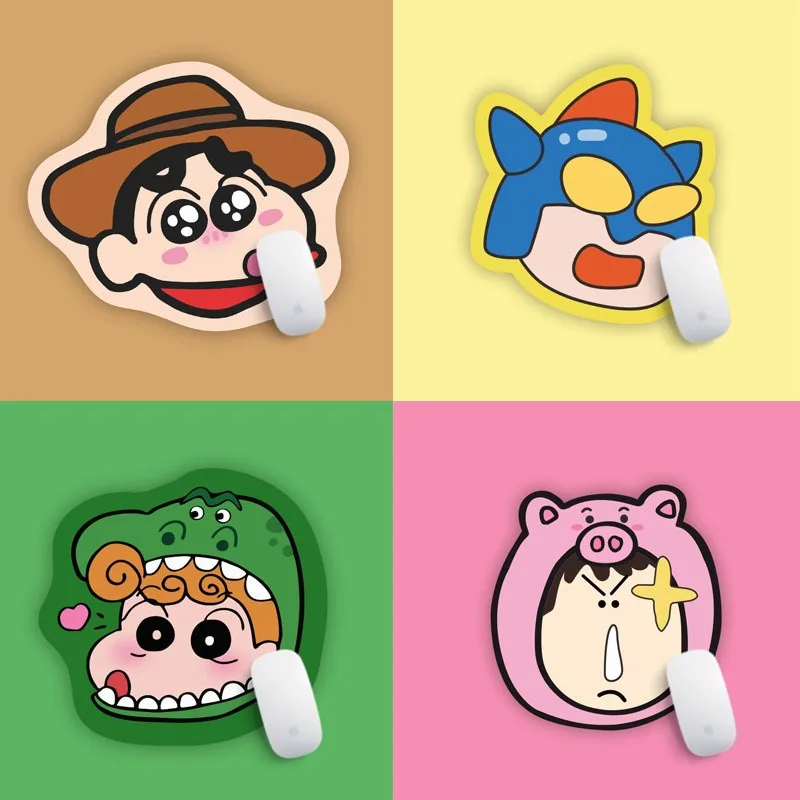 

Коврик для мыши Crayon ShinChans, простой, милый, для офиса и игр, резиновый фигурный коврик, настольный коврик, мультяшный, креативный, утолщенный, нескользящий, резиновый коврик