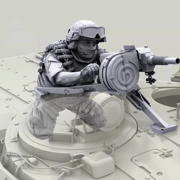 Modello soldato in resina 1/35 incoloro e autoassemblato (1 persona + emettitore) A-2121