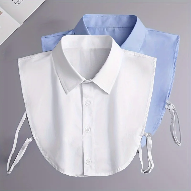 

1 шт. элегантный воротник-полурубашка, женские съемные искусственные воротники без рукавов, многослойные вставки для рубашек из полиэстера, можно стирать в машине