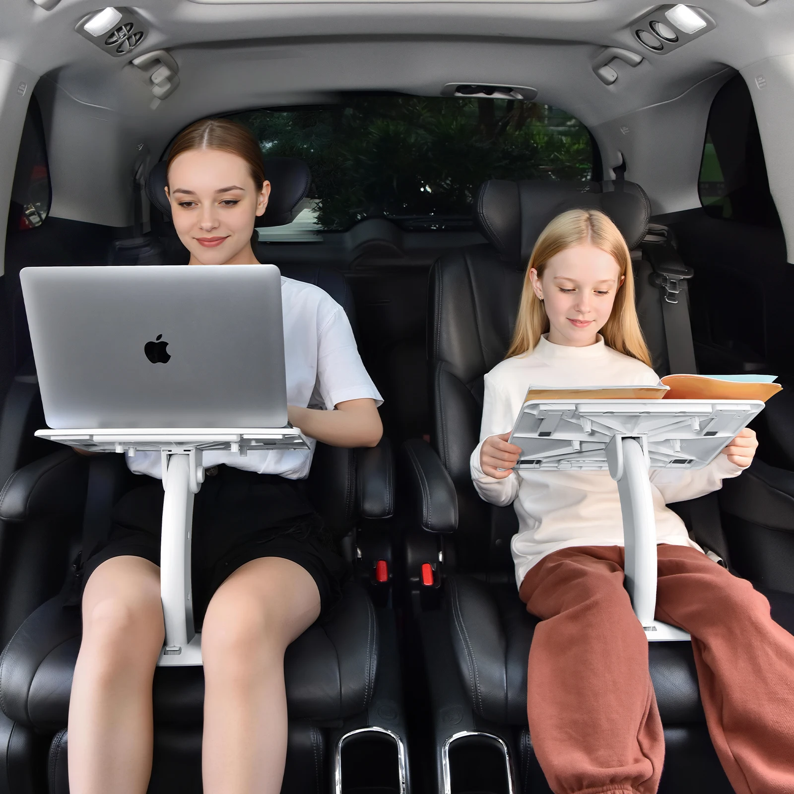 

Hipacool Автомобильная подставка для ноутбука Подставка для книг для чтения Держатель для книг Регулируемый угол Портативный стол с зажимами для чтения Съемный