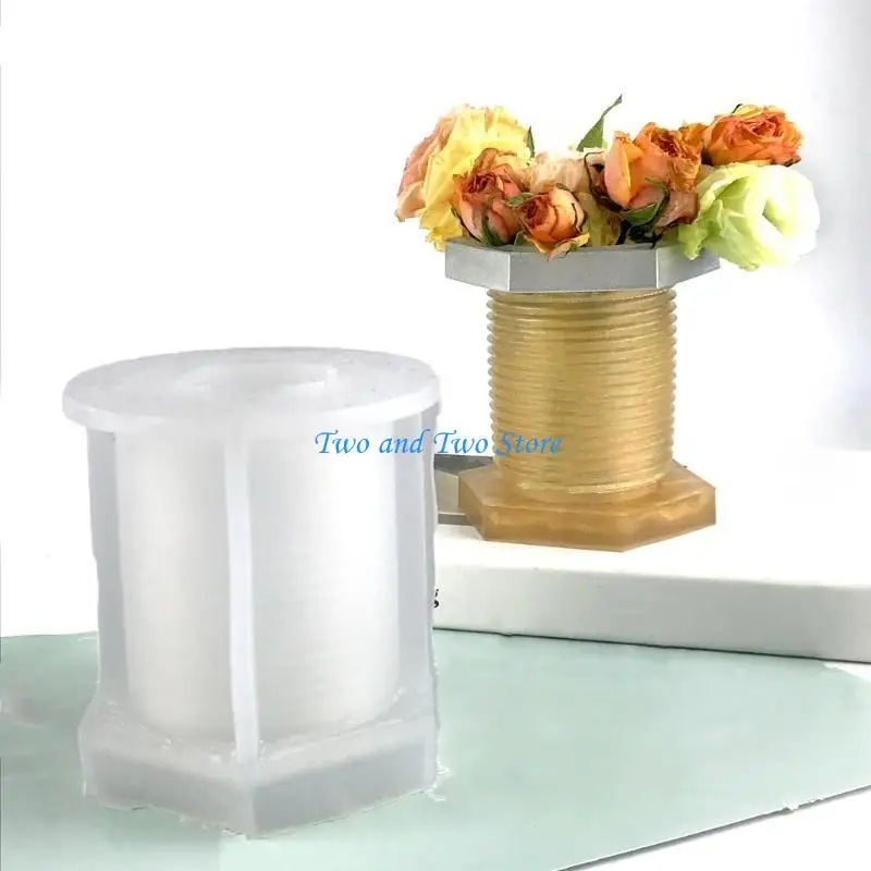 

HX6F Silicone Vase Molds Set Cement Flower Vase Silicone Mold Jewelry Box Resin Mold
