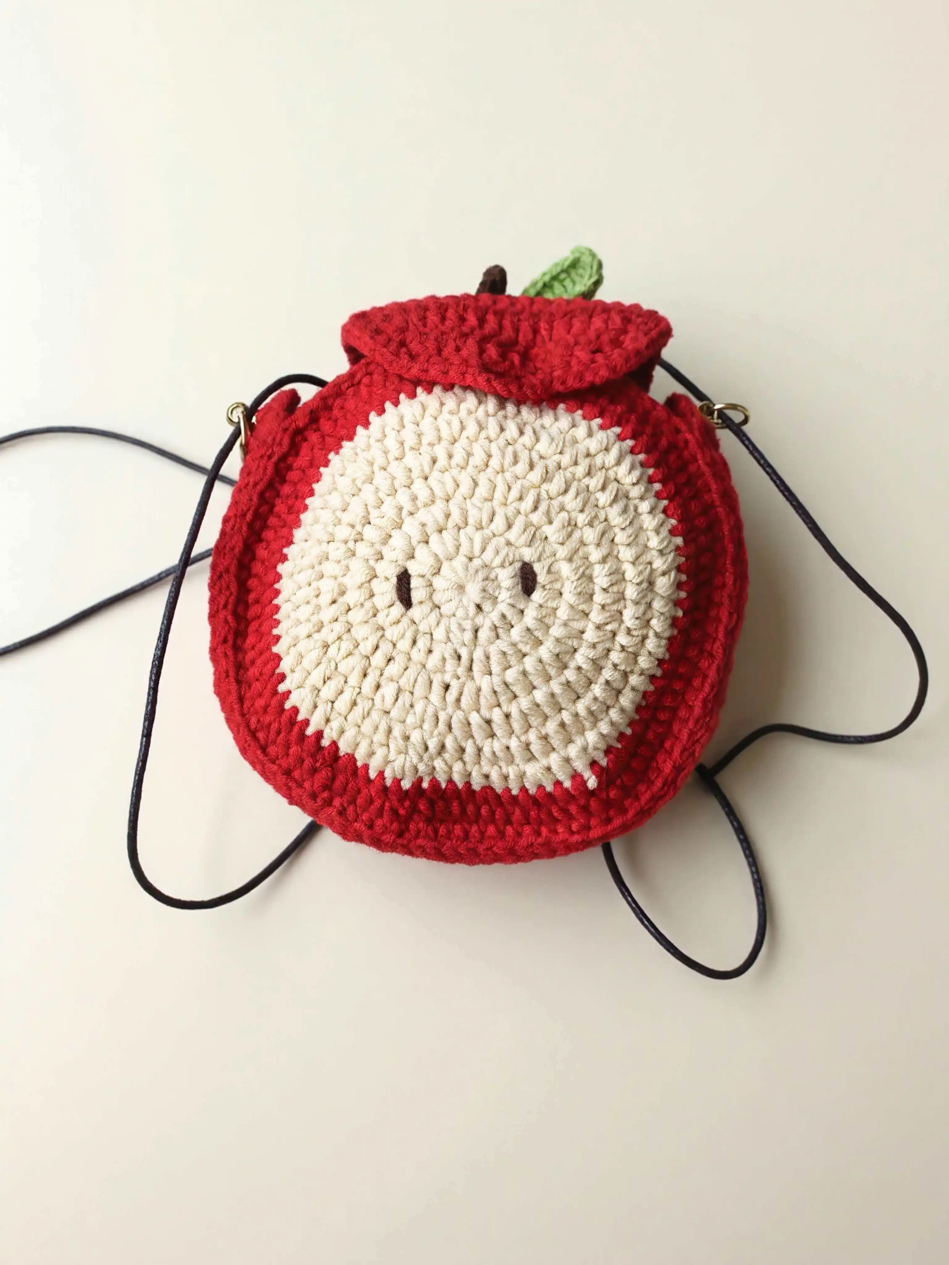 Handmade Crochet Apple Coin Purse / Earphone Case Gift for Women/Girls