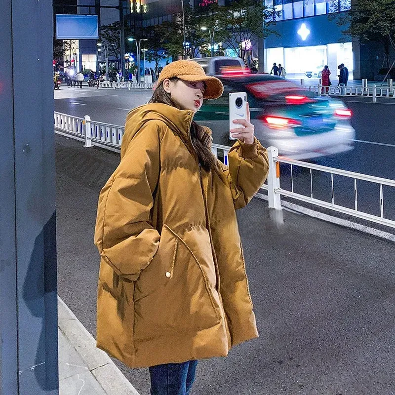 

Женские пуховики-парки в корейском стиле, популярная женская одежда, спортивно-повседневный стиль, белые, на пуговицах, школьный стиль, с рукавами-карго, из шерпы, чисто модные, осенние, для девушек