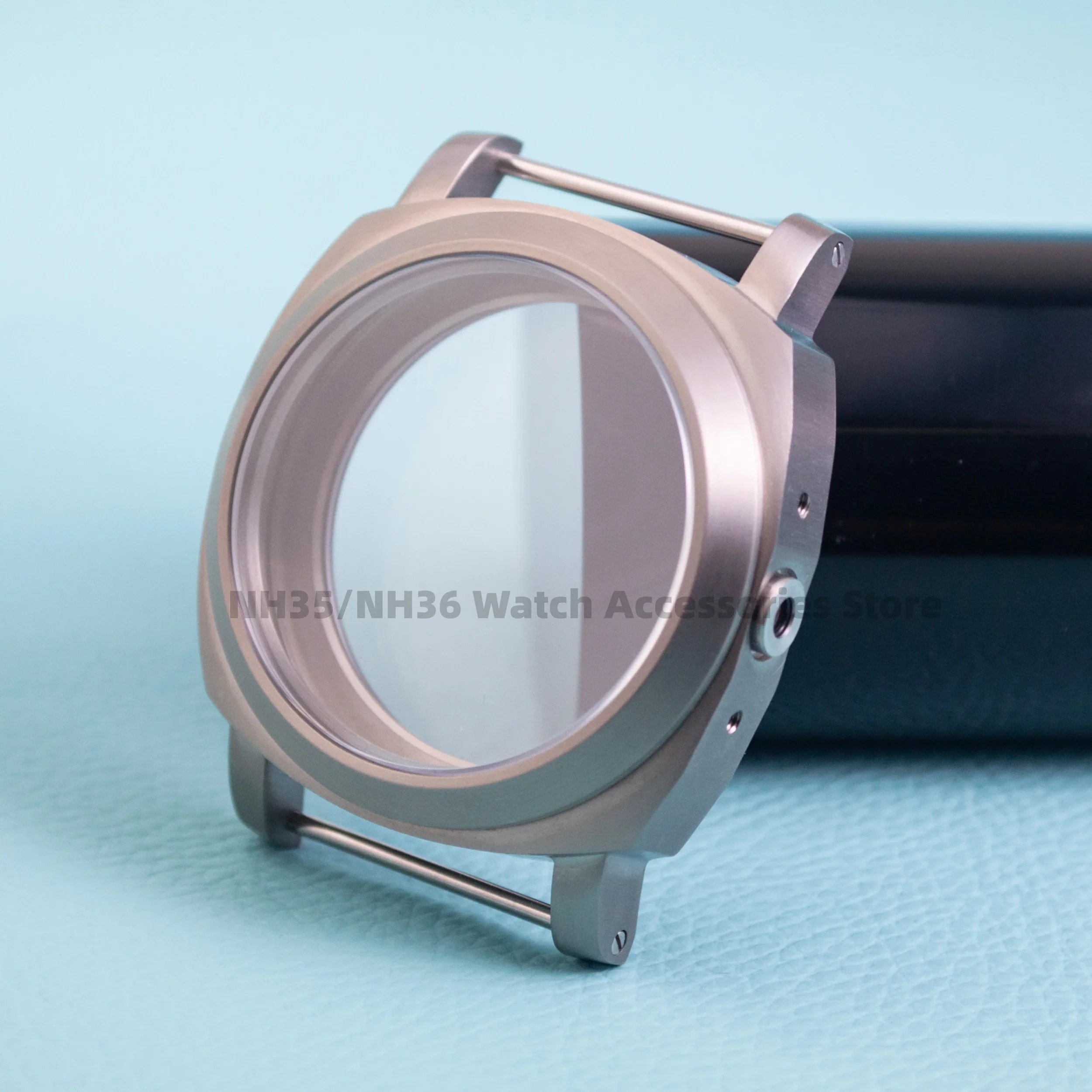 

Titanium Watch Case Vintage Retro Sapphire Crystal PAM 5218 Case Waterproof for ETA6497/6498/ST3600 Mechanical Movement Parts