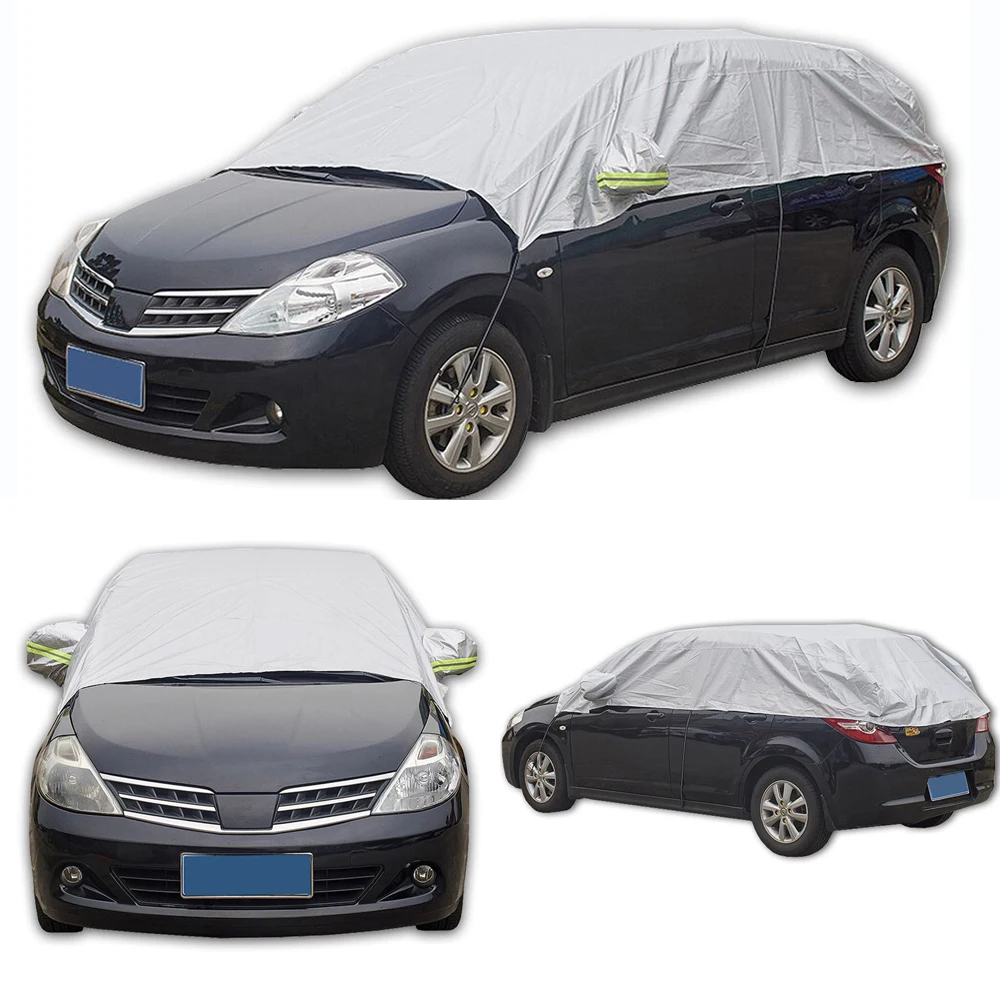 Half Top Car Cover Fit Peugeot 208 Fit Renault Clio UV Protection Dustproof Sun Shield for Hatchback Car Sunroof Protector