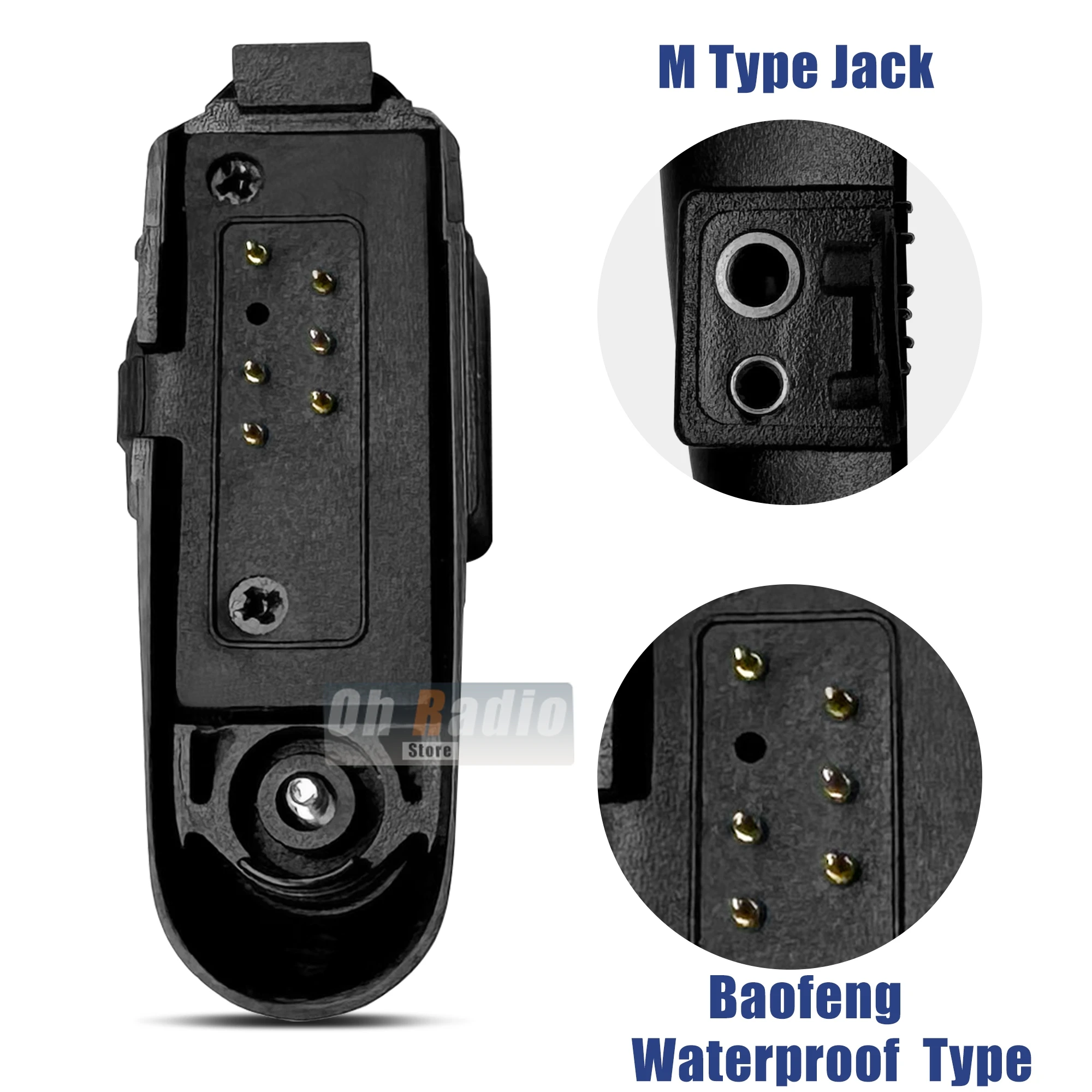 Baofeng UV-9R اسلكية تخاطب محول الصوت ل UV-9R برو UV-98 برو UV-68 UV S22 برو V2 راديو لمنفذ سماعة الرأس بواجهة 2-Pin M