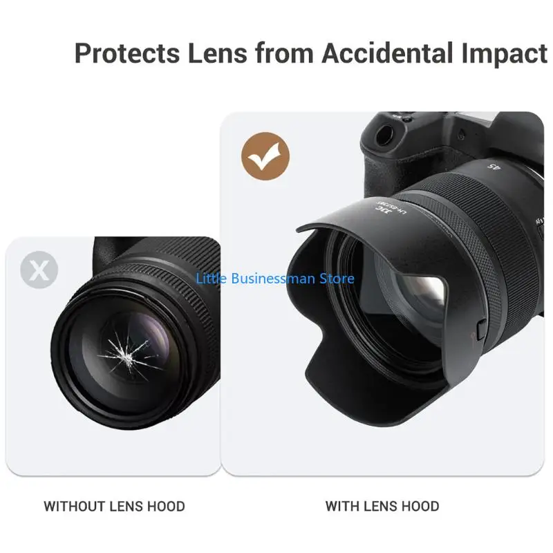 Mattschwarzer Kamera-Gegenlichtschutz für 73BII, tägliches Tragen und Verwenden Freien M76A – Detail 3