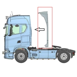 1 sztuk białych symulacyjnych wąskich spojlerów skrzydłowych do 1/14 Tamiya RC Truck Trailer Wywrotka Scania 770S 56368 DIY Parts