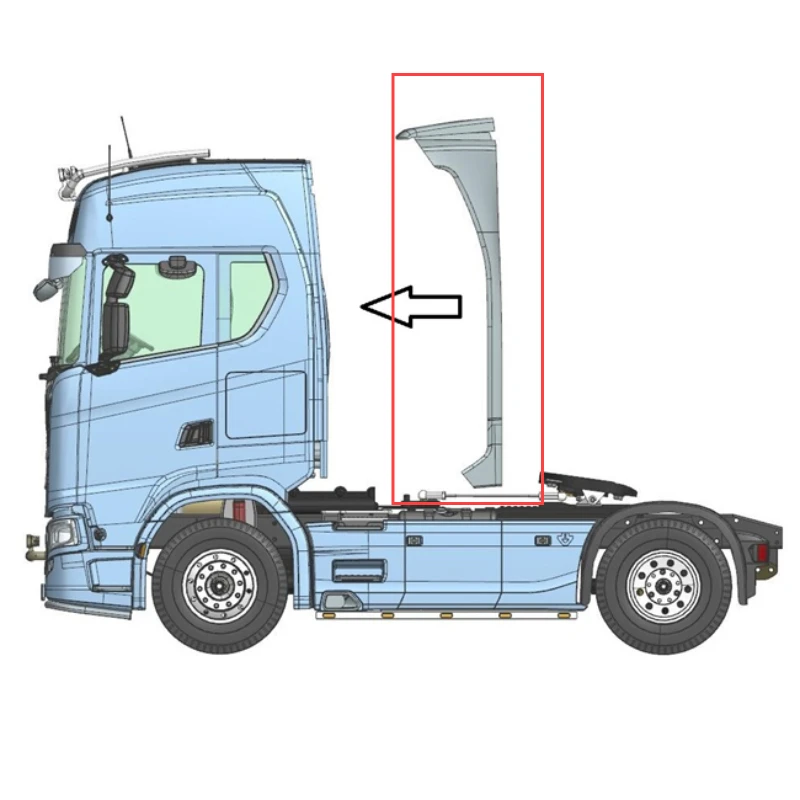 1pcs White Simulation Narrow Body Tail Wing Spoilers for 1/14 Tamiya RC Truck For scania 770S 56368