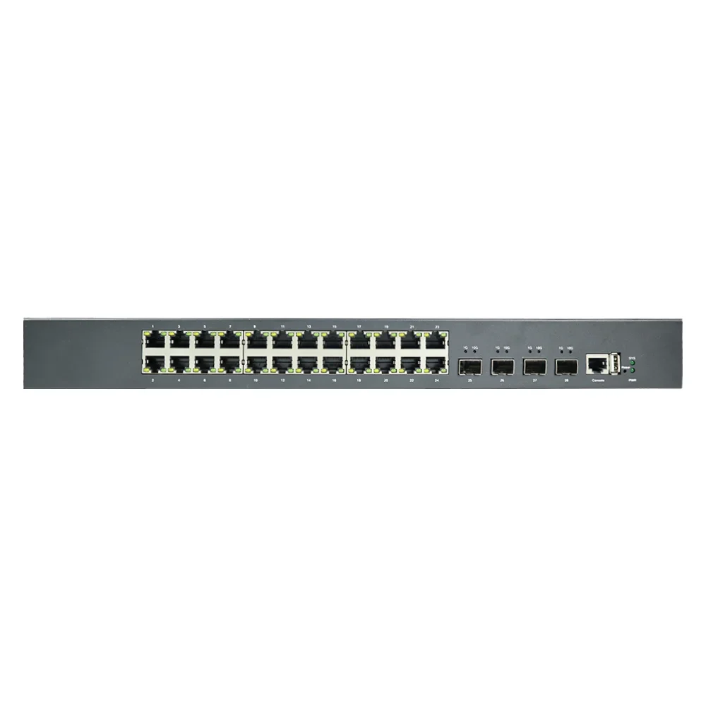 19 inch rack three-layer managed 10G Base-X SFP/SFP+  24 Gigabit Lan port core Fast Ethernet Network Fiber Switch