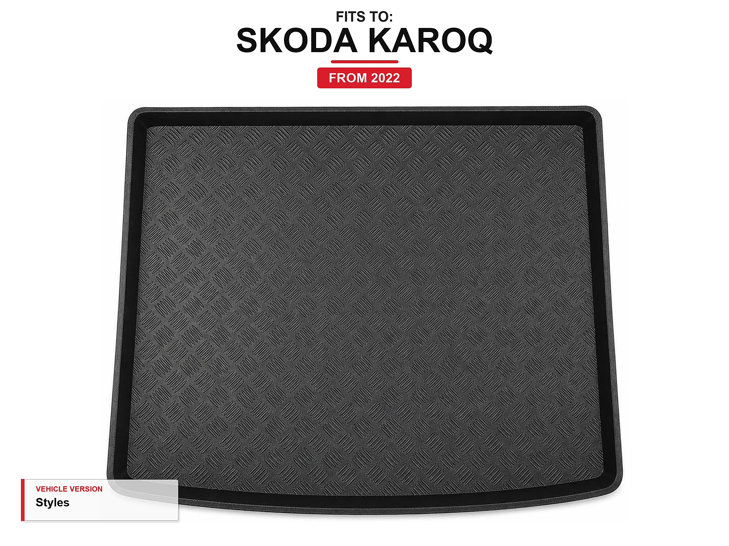 Kofferbakmat met rand voor: Skoda Karoq 2022- Style